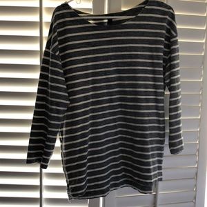 J. Crew 3/4 sleeve stripped top